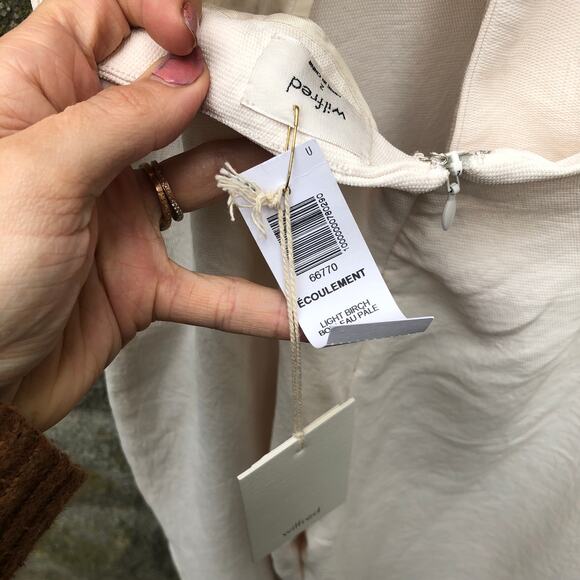 Aritzia Wilfred Ecoulement Jumpsuit Tie-back Sleeveless White Crepe 2 NWT - Picture 8 of 9